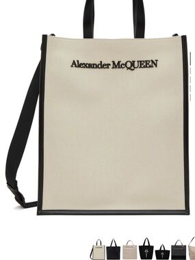 Alexander McQueen Beige Edge Tote Bag l